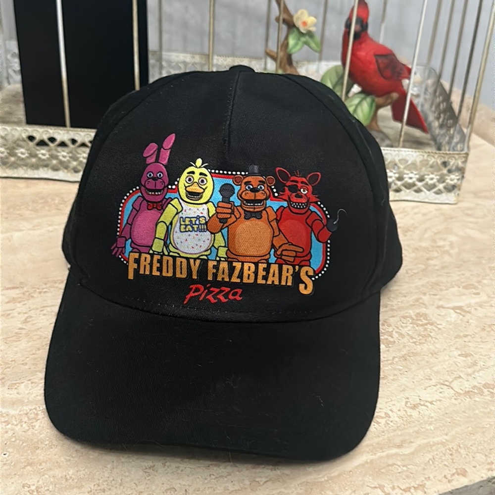 Five 5 Nights @ Freddy’s black ball cap hat w strap #fivenightsatfreddies